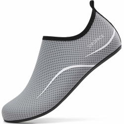 Sixspace Badeschuhe Wasserschuhe Strandschuhe Schnell Trocknend Schwimmschuhe Breathable Aquaschuhe Surfschuhe für Herren Damen Gr.34-47 44 EU 487 Grau Angebot bei HelloDeals