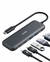 Anker USB C Hub, 332 USB-C Hub (5-in-1) mit 4K HDMI Display, 5Gbps Datenanschluss und 2 USB-A Ports für MacBook Pro, Air, Dell XPS, Lenovo Thinkpad, HP Laptops Mehr Black Angebot bei HelloDeals