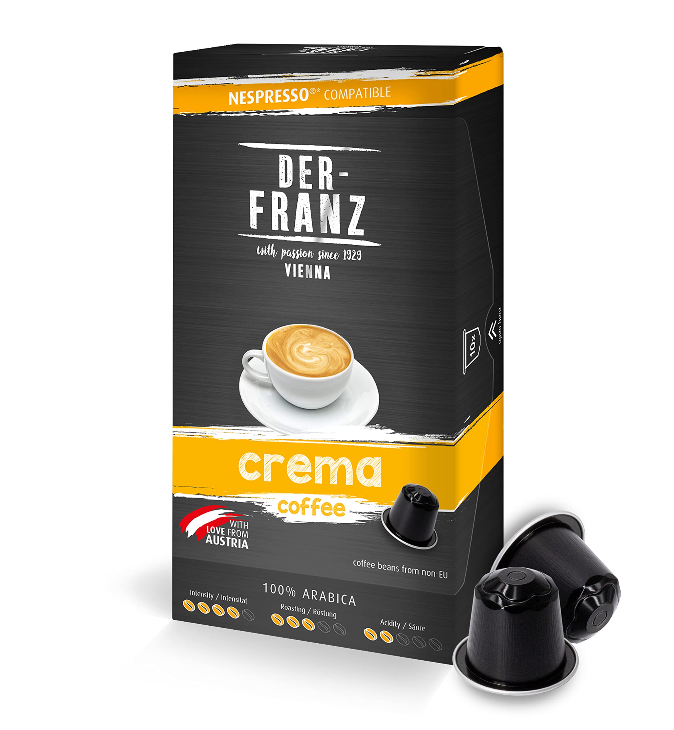 Nespresso kompatible Kaffee Kapseln, 1 x 10 Kapseln, Crema Crema 6 g (10er Pack) Angebot bei HelloDeals