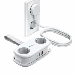 ORICO Steckdosenleiste mit USB C PD 20W, 2 Fächern Reise-Mehrfachsteckdose und 3 USB (1 USB C) Ladeanschlüssen Kompatibel mit Telefon, mit 1,5m Kabel für das Home Office auf dem Schiff (AP3-Weiß) Angebot bei HelloDeals
