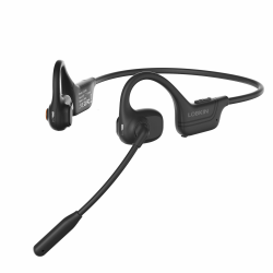 LOBKIN Kopfhörer Bluetooth Headset mit Mikrofon, Open Ear Kopfhörer Bluetooth 5.3 Luftleitungskopfhörer kabelloses mit Geräuschunterdrückung Mikrofon, Wireless Headset für Büro, Anrufe, Meeting Schwarz Angebot bei HelloDeals