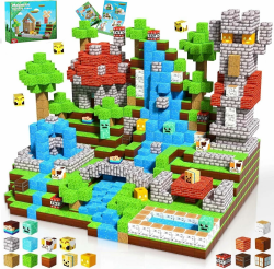 Magnetische Bausteine Magnetblöcke - BAU Deinen Eigenen Zauberwald mit Waldtieren, Elfen & Abenteuern! Kreatives Spielzeug ab 4 5 6 7 Jahren für Jungen & Mädchen Rinnsal Angebot bei HelloDeals
