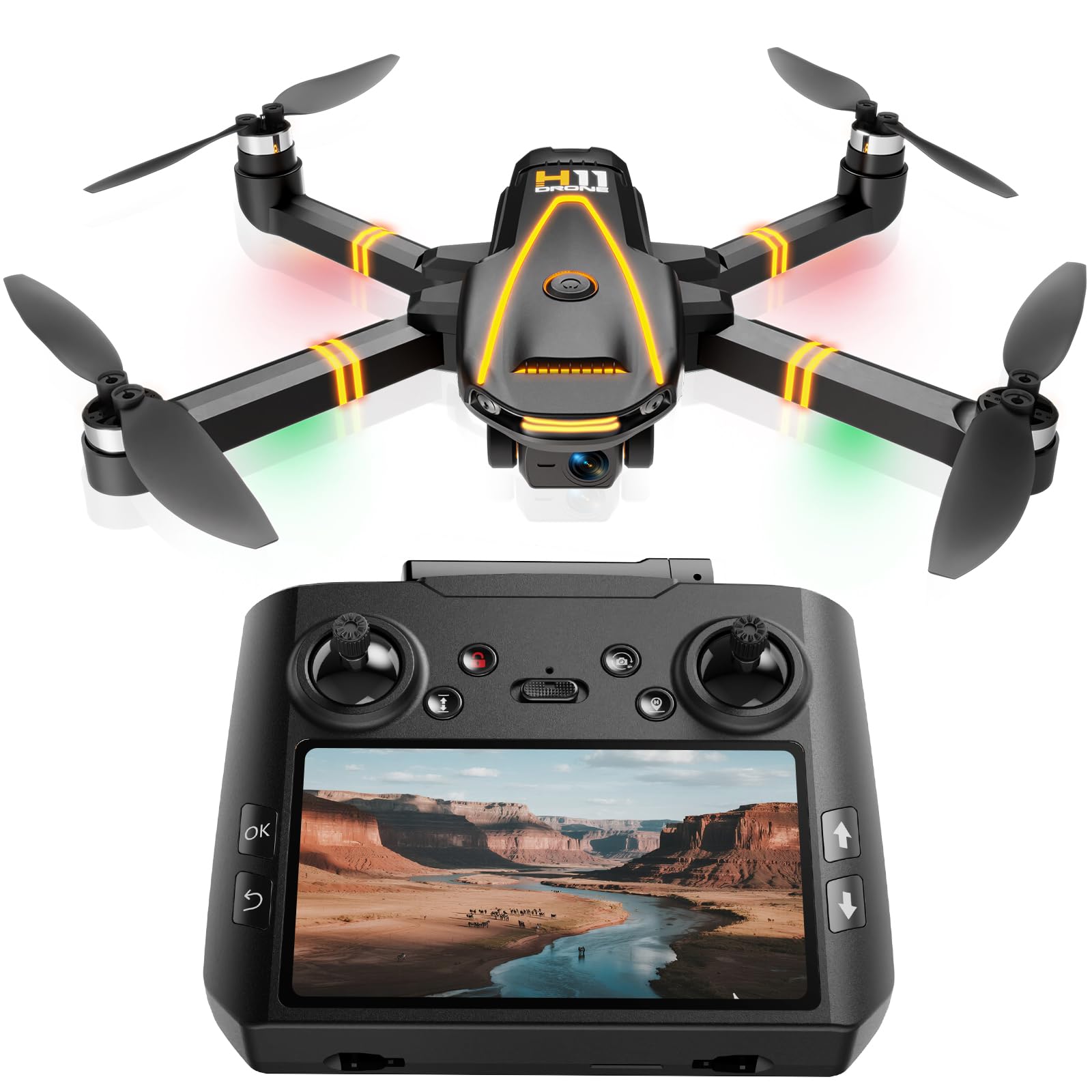 GPS Drohne mit kamera 4K für Erwachsene und Kinder (Bildschirmfernsteuerung)Drone die dir folgt,Zwei Intelligente Akkus,2 Stück Batterien Lange Flugzeit,Auto Rückkehr,Bürstenloser Motor,Unter 249g,C0 Angebot bei HelloDeals