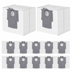 12 Stück Staubbeutel für Roborock Q10 S5+/X5+, Q7 L5+/M5+, S8+/S8 Pro Ultra/S7 MaxV Ultra/Q7 Max+/Q8 Max+/Q5 Pro+/Q5 Max+ Staubsauger Absaugstation, Ersatzbeutel Zubehör Staubsaugerbeutel Ersatzteile Q10/Q7/Q8/Q5 Staubbeutel Angebot bei HelloDeals