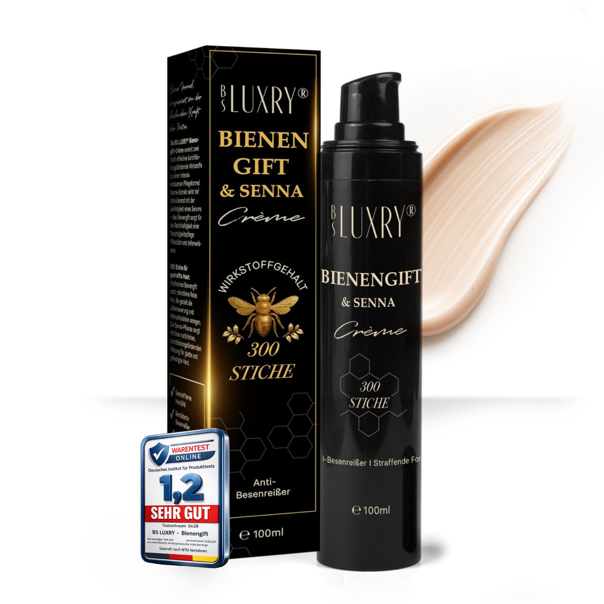 Bienengiftsalbe 300 Stiche 100 ml | Hochkonzentrierte Aktiv- & Tiefenentspannung | Mit Eukalyptus | Für Muskeln & Gelenke | Rücken, Nacken, Schulter, Knie & Beine Angebot bei HelloDeals