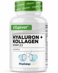 vit4ever Hyaluronsäure Kollagen Komplex - 240 Kapseln - Premium: Mit bioaktives Biotin, Selen, Zink, natürliches Vitamin C aus Acerola & Silizium aus Bambus - Laborgeprüft Angebot bei HelloDeals