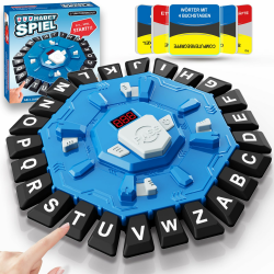 Wortspiel, Brettspiele für Kinder und Erwachsene mit 2 Modi, 24 Tasten Buchstaben Drücken Familienspiel Partyspiele mit Deutscher Aussprache,Puzzlespiel für Jungen und Mädchen ab 3 Jahren,2–8 Spieler Blau Angebot bei HelloDeals