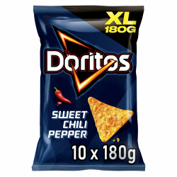Doritos Sweet Chili Pepper - Tortilla Nachos mit süßem Chili-Geschmack - Herzhafter Snack zum Knabbern aus Mais (10 x 180g) 180 g (10er Pack) Angebot bei HelloDeals