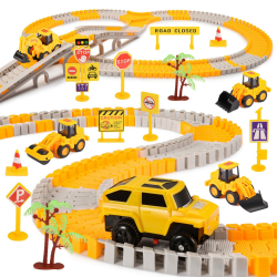 Kinderspielzeug ab 2 3 4 5 6 Jahre, Rennbahn Kinder Geschenk 2-6 Jahre Junge Autorennbahn Spielzeug ab 2-6 Jahre Junge Geburtstagsgeschenk 2 3 4 5 6 Jahre Jungen Bagger Auto Spielzeug Gelb – Technik Angebot bei HelloDeals