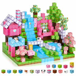Coolzon Magnetische Bausteine Blöcke 154 Stück, Magnetbausteine Build Mine Magnete Welt Set,Montessori Spielzeug & Knobelspiele, Magnetisches Spielzeug für Jungen und Mädchen ab 3 4 5 6 7 8 9 Jahre Cherry Blossom Style Angebot bei HelloDeals