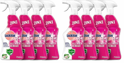 Sagrotan Allzweck-Reiniger Blütenfrische & Grüner Apfel – 2in1 Desinfektionsreiniger für die zuverlässige Reinigung von Oberflächen – 4 x 750 ml Sprühflasche (Packung mit 2) Angebot bei HelloDeals