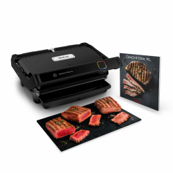 Tefal OptiGrill Elite XL Kontaktgrill, automatische Garzeitanpassung, perfekte Ergebnisse, 16 Programme, digitales Display mit Garstufenanzeige, abnehmbare XL-Platten, Elektrogrill, schwarz, GC760812 Edelstahl Angebot bei HelloDeals