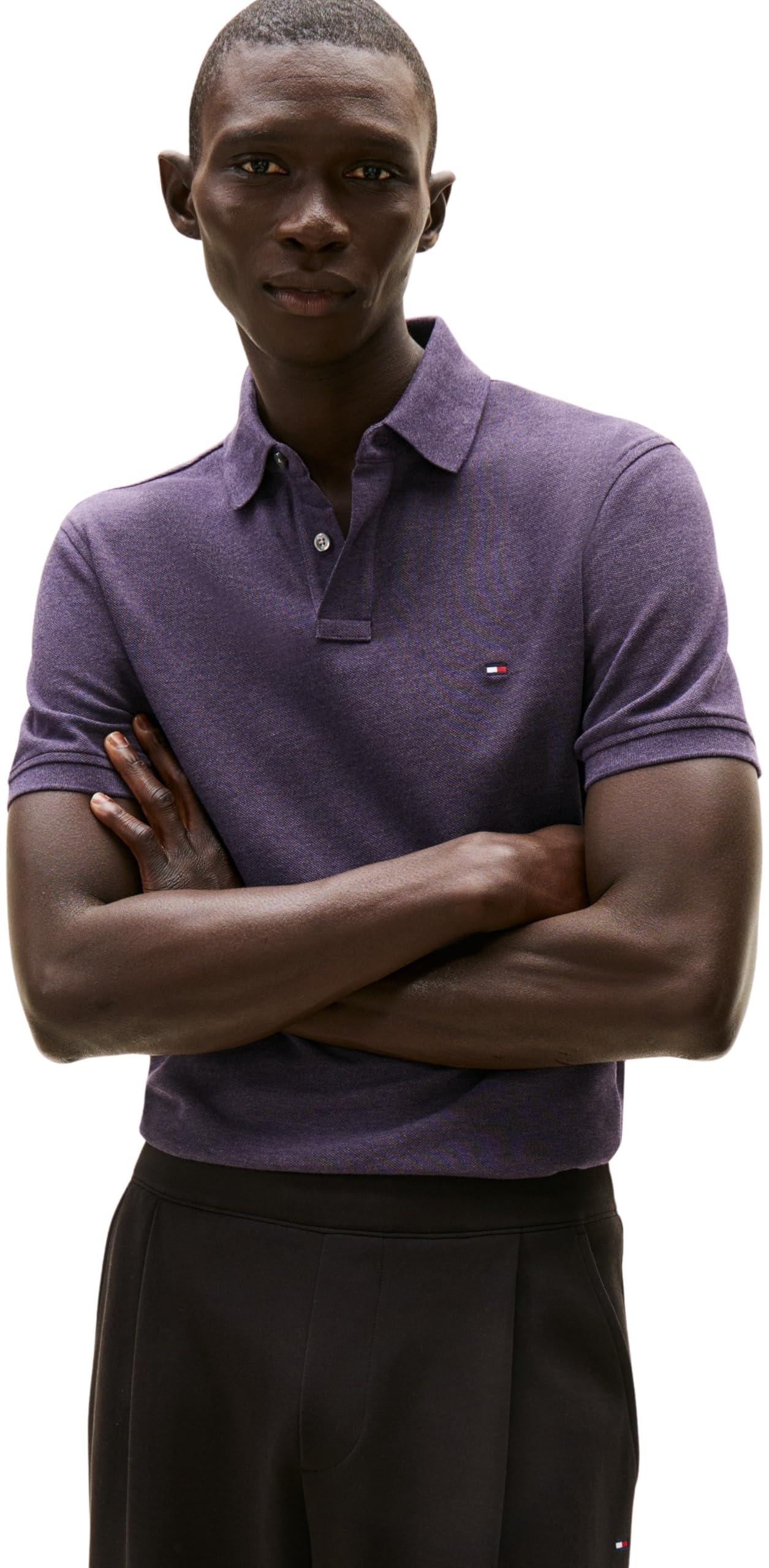 Tommy Hilfiger Herren Poloshirt Kurzarm 1985 Regular Fit XXL Purple (Mulberry Haze Heather) Angebot bei HelloDeals