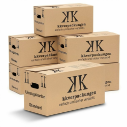 KK Verpackungen 30 Umzugskartons | Exklusiv: Griff-Verstärkungsfaden | 65 Liter, extra groß, 64x30x34 cm Umzugskisten, Nachhaltig, Beschriftungsfeld groß, Aufbewahrungsbox für schwere Lasten & Archiv Angebot bei HelloDeals
