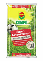 COMPO Rasendünger mit 3 Monaten Langzeitwirkung für Frühjahr und Sommer - tierfreundlich - Premium Rasen-Langzeitdünger - 20 kg für 800 m², 20kg Angebot bei HelloDeals