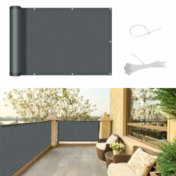 SUNNY GUARD Balkon Sichtschutz Wetterfest 90x300cm Balkonverkleidung Balkonabdeckung Balkonumspannung UV-Schutz Windschutz mit Kabelbinder,Anthrazit 0.9x3m Anthrazit Angebot bei HelloDeals
