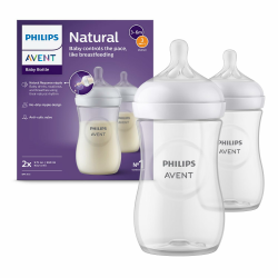 Philips AVENT Babyflaschen Natural Response – 2x Babyflaschen, 260 ml, für Neugeborene ab 1 Monat, BPA-frei (Modell SCY903/02) 260 ml Pack of 2 Angebot bei HelloDeals