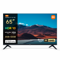 Xiaomi TV F 65, 65 Zoll (165 cm), 4K UHD, Smart TV, Fire OS8, Triple Tuner DVB-C/S/S2/T/T2,HDR10, MEMC, 60Hz mit 120Hz Game Boost Mode,Sprachsteuerung mit Alexa,2GB+32GB, Kompatibel mit Apple AirPlay Fire TV (2025 model) 65" Angebot bei HelloDeals