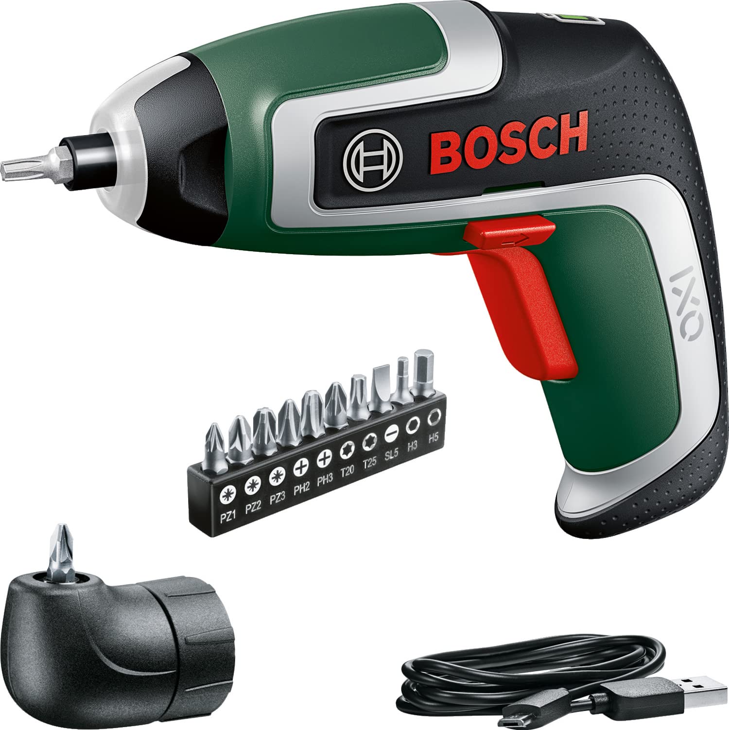 Bosch Akkuschrauber IXO (7. Generation; 3,6V; 2,0Ah; 5,5Nm; mit Mikro-USB-Kabel; Inklusive Winkel-Aufsatz; schraubt bis zu 190 Schrauben; im Karton) – Amazon Edition Gen 7 | Exclusive Karton Angebot bei HelloDeals