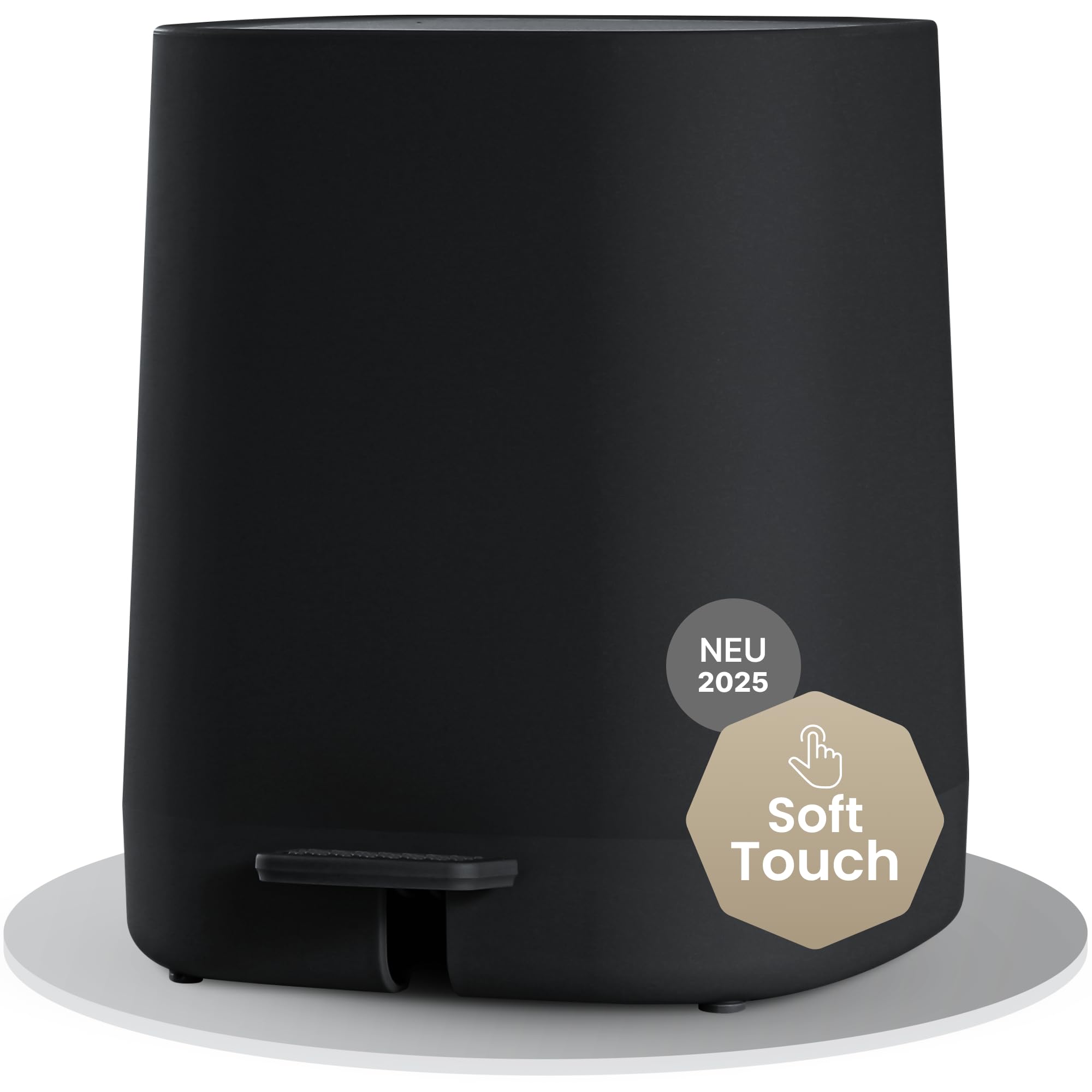 blackswedenhome. Mülleimer Bad - 5L Kosmetikeimer mit Softclose-Deckel und Inneneimer - Bad Mülleimer, Abfalleimer Bad, Toilette - Badezimmer Mülleimer - Elegantes Design Tretmülleimer Schwarz Angebot bei HelloDeals