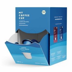 My Coffee Cup – MEGA BOX LUNGO CAFFÈ CREMA – BIO-KAFFEE I 100 Kaffeekapseln für Nespresso®³-Kapselmaschinen I 100% heim- und gartenkompostierbare I nachhaltig – 0% Alu Angebot bei HelloDeals