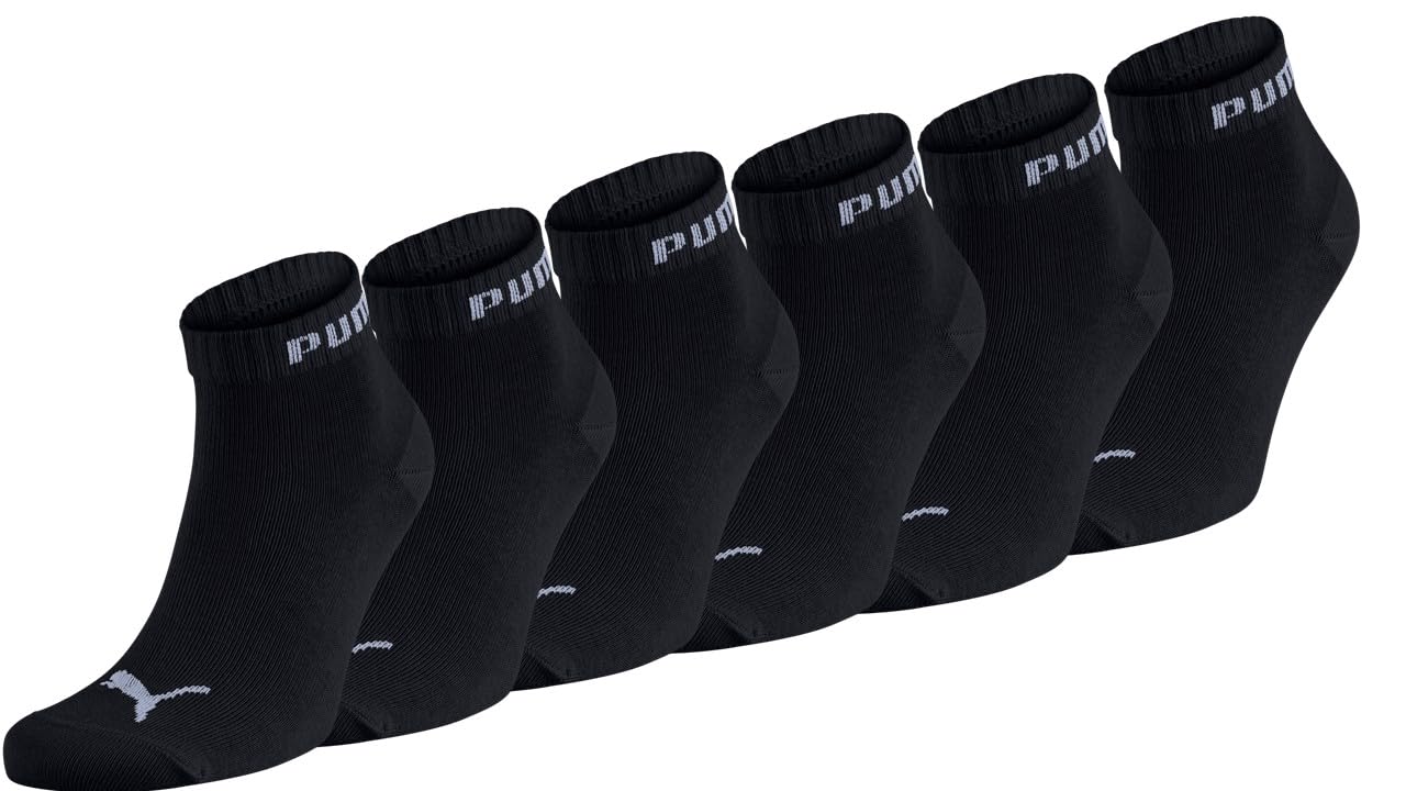 PUMA Unisex Sportsocken Quarter 6er Pack – Statement Edition, kurze Socken für Sport & Alltag, Damen & Herren 43-46 Schwarz Angebot bei HelloDeals
