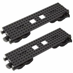 Zugwaggon Bausteine Bausatz, 2 Stück Güterzug Bausteine Modellbausatz City Zug Eisenbahn Zubehör, Zugbasis Schienen Zubehör Klemmbausteine Konstruktions Set Angebot bei HelloDeals