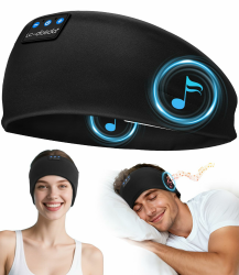 LC-dolida Schlafkopfhörer Bluetooth Stirnband Kopfhörer, Schlafkopfhörer Seitenschläfer Schlaf zum Kopfhörer 15+Std Playtime Schlafstirnband mit HiFi-Stereo für Sport Training,Joggen,Yoga,Reisen Schwarz Angebot bei HelloDeals