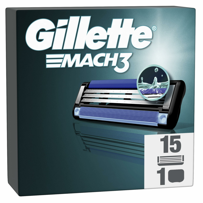 Gillette Mach3 Rasierklingen, 15 ORIGINAL Ersatzklingen, Klingen für Herren mit Gleitstreifen für ein sanftes Gleiten und NEUER Klingenbeschichtung — Inkl. Reiseschutzkappe 15 Klingen + Schutzkappe Angebot bei HelloDeals
