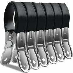 Handtuchklammern für Strandliegen mit Schutzhülle, 6 Stück Riesen Handtuch Klammern, Winddicht Wäscheklammern Groß Metall Strandtuch Klammern, Metallklammern für Wäsche, Strandtuch und Dicke Kleidung Angebot bei HelloDeals