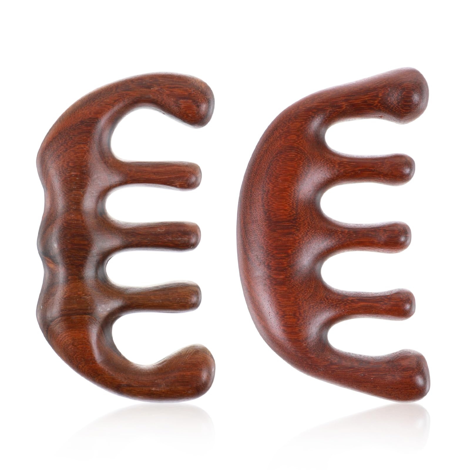 Ouligay Kopfhaut Massagekamm Holzkamm 2 Stück KopfmassageKamm Holz Massage Kamm Kopfmassage Holzkamm Holz Gua Sha Kamm mit Breiten Zähnen für Saubere Kopfhaut Massagewerkzeug, Männer und Frauen Angebot bei HelloDeals