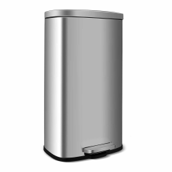 LIFERUN Mülleimer Küche 30l, Abfalleimer mit Deckel, Softclose Treteimer aus Stahl, mit Inneneimer für Küche, Badezimmer, Büro, Silber M-30L Silber Angebot bei HelloDeals