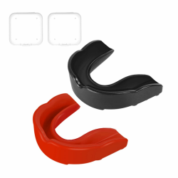 Flintronic Sport Zahnschutz, Zahnschutz Erwachsene Sport Mundschutz, 2 Stück Mundschutz Boxen, mit Tragbar Hygienebox, für Rugby, Boxen, Kampfsport, Hockey, MMA, Taekwondo und Mehr, Erwachsene Erwachsener #7 Schwarz+rot (Erwachsener) Angebot bei HelloDeals