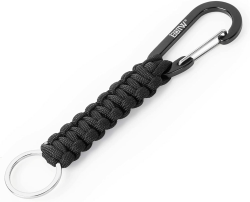 EOTW Paracord Schlüsselanhänger Karabiner Personalisiert Karabinerhaken D Ring Schlüsselband Schlüsselring für Motorrad Auto Camping Wandern Männer Frau Kinder 6.1in 1 Schwarz Angebot bei HelloDeals