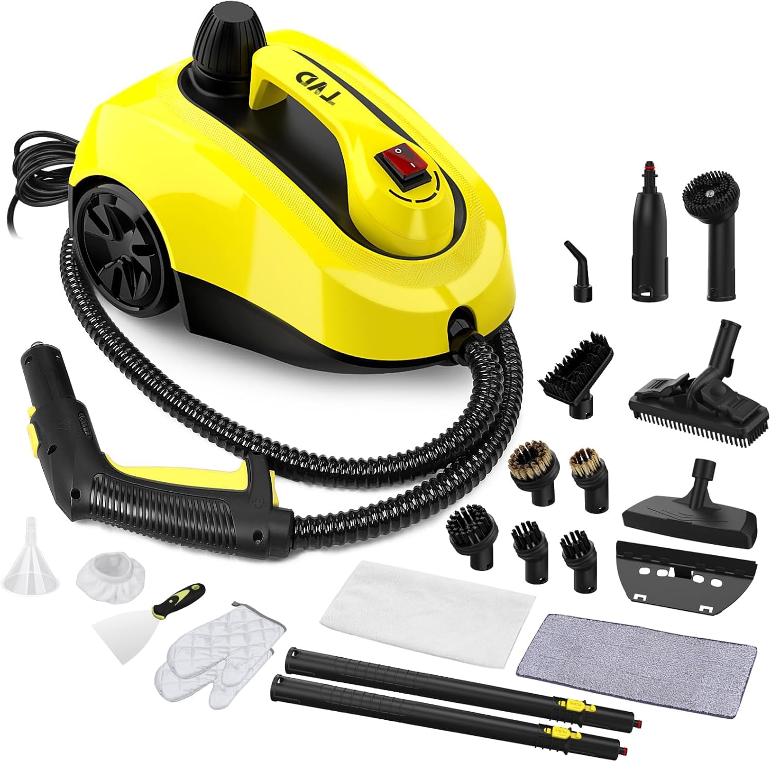 TVD Dampfreiniger, Polstermöbelreiniger, Dampfreiniger mit 5 m extra langem Netzkabel für Bodendampfer, Ofen, Teppich, Sofa, Polster, Bettwanzen. Large Angebot bei HelloDeals