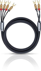 Oehlbach XXL Fusion Four - High-End Bi-Wiring Lautsprecherkabel Stereo Set mit Kabelschuh-Verbinder - Made in Germany - 2 x 3,5m - schwarz 3.50 m Angebot bei HelloDeals