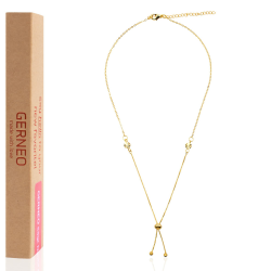 Palermo – Luxuriöse Halskette verstellbar mit feingliedrigen Gliedern in Bandoptik für Damen – 18 Karat vergoldet in Gold – Verzaubertes Schmuckstück Angebot bei HelloDeals