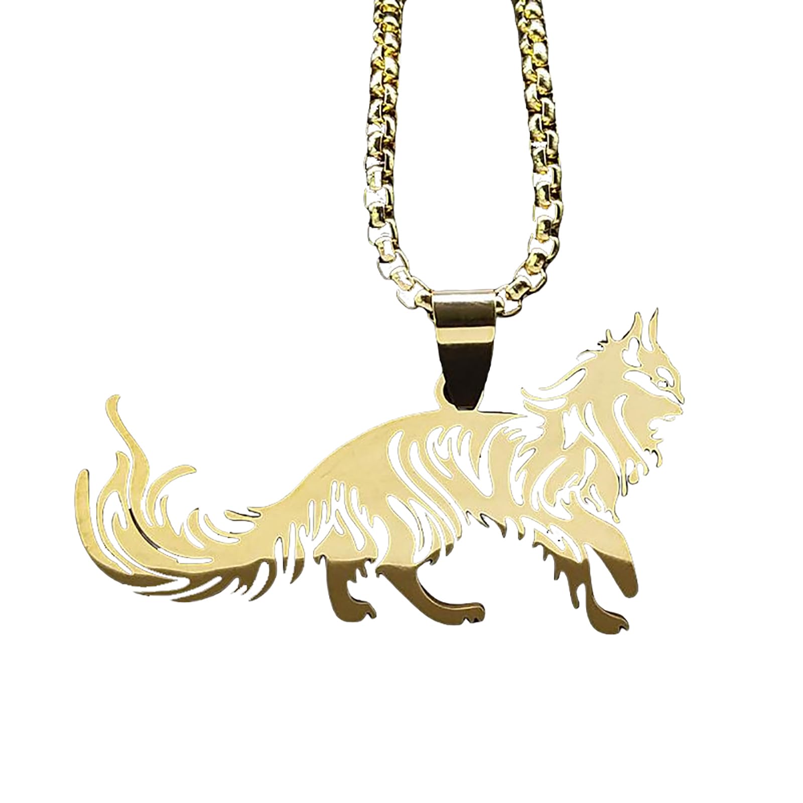 Edelstahl Katzen-Anhänger Halskette Kette- Elegantes Geschenk für Tierliebhaber Für Damen und Herren Weihnachtsjubiläum Geburtstag Valentinstag Gold Angebot bei HelloDeals