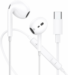 iPhone16 Kopfhörer mit Kabel USB C, USBC Kopfhörer für iPhone 15 Plus/Pro/Max, In Ear Ohrhörer HiFi Stereo mit Mikrofon Kabelkopfhörer für iPad Pro Air Mini/Samsung S25 S24 S23 S22 Ultra A55/Pixel usw USB-C-522 Angebot bei HelloDeals
