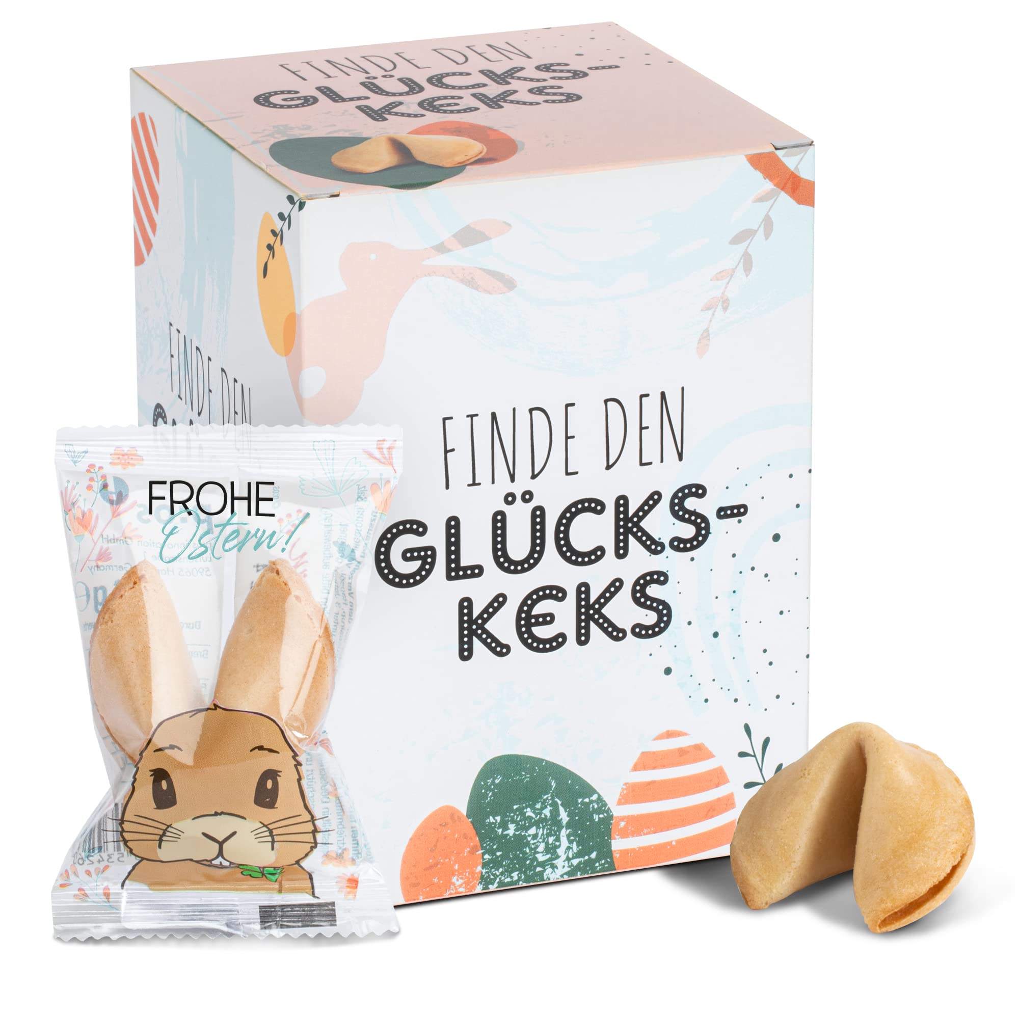FOOD crew 12x Glückskekse Ostern - Ostersüßigkeiten - Glückskeks Einzeln Verpackt - Glückskekse mit Sprüchen Deutsch - Ostergeschenke - Vegane Süßigkeiten - Ostern Mitgebsel - Ostern Geschenke Kinder Angebot bei HelloDeals
