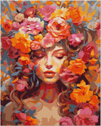 Hjjdiyes Diy malen nach zahlen erwachsene Blumen Frau Malen Nach Zahlen Blume Bild Malen-Nach-Zahlen Erwachsene Groß Diy ölgemäLde Kit für Anfänger,Knitterfreie Leinwand(Rahmenlos) orange Angebot bei HelloDeals