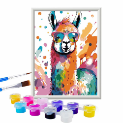 Gutluz Malen Nach Zahlen Kinder Tiere Alpaka - Malen Nach Zahlen ab 6 7 8 9 10 Jahre - DIY Handgemalt Ölgemälde für Home Décor - Bastelset Kinder Mit Rahmen und Acrylfarben (Orange) Angebot bei HelloDeals