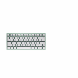 CHERRY KW 7100 MINI BT, Kompakte Multi-Device-Tastatur mit 3 Bluetooth-Kanälen, EU-Layout (QWERTY), Flaches Design, inkl. Transporttasche, Agave Green Angebot bei HelloDeals