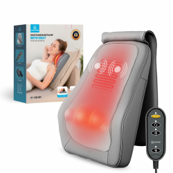 COMFIER Shiatsu Massagegerät,Nackenmassagegerät mit Wärme,Shiatsu Massagegeräte 4D Knet Rückenmassagegerät,Muskelschmerzlinderung für Nacken, Rücken,Beine, Geschenke für Männer, Frauen(Grau) Angebot bei HelloDeals