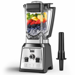 AMZCHEF Standmixer 2000 Watt | 2L Mixer Hochleistungsmixer | Blender mit 8 Einstellbaren Geschwindigkeiten und 4 Vorprogramme für Crushed Ice, Smoothie Maker, Fleisch Mixer | BPA-Freiem 18 cm x 19 cm x 48 cm Schwarz & Silber Angebot bei HelloDeals