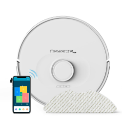 Rowenta RR8567 X-Plorer Serie 75 4-in-1 Wisch- & Saugroboter | Laser-Navigationssystem | 3 Reinigungsmodi | Teppicherkennung | 120 Min. Laufzeit | 4 Std. Ladezeit | 0,3 L Staubbehälter | Weiß ohne Absaugstation Weiß Angebot bei HelloDeals