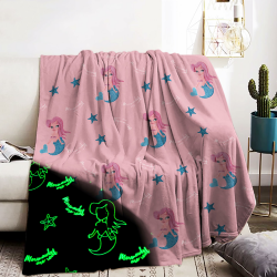 Kuscheldecke Kinder 150x200cm, Meerjungfrau Glow in The Dark Decke,Weiche FlanellDecke,Geschenke für mädchen Decke Rosa (MRYU, 150x200cm) Mryu 150x200cm Angebot bei HelloDeals