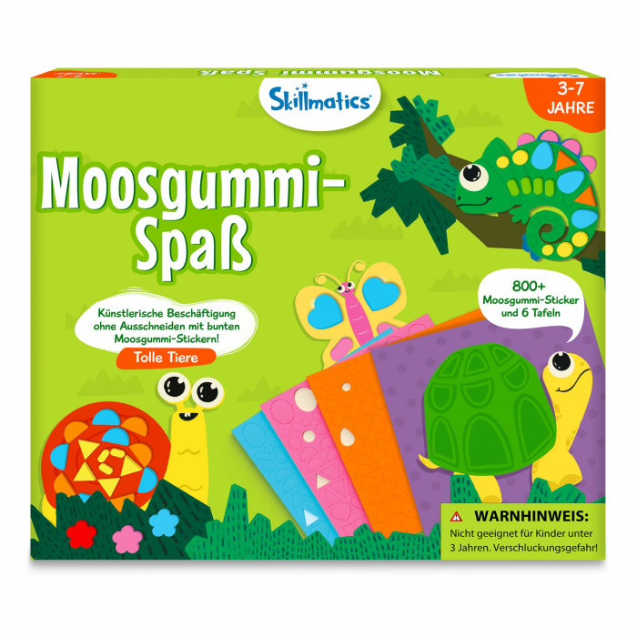 Skillmatics Kunstaktivität - Spaß mit Schaumstoff Tiere, Schmutzfreie Aufkleberkunst für Kinder, Bastelsets, kreative DIY-Aktivitäten, Geschenke für Jungen und Mädchen im Alter von 3, 4, 5, 6, 7 Angebot bei HelloDeals