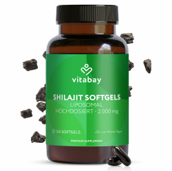 Vitabay Shilajit Kapseln - 120 Stück - Hochdosiert mit 2.000 mg liposomalem Shilajit - 80% Fulvinsäure & 12% Huminsäure - Vegan & ohne Zusatzstoffe - Laborgeprüft in Deutschland 120 ml (1er Pack) Shilajit Angebot bei HelloDeals