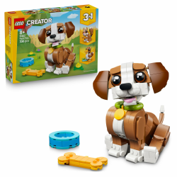 LEGO Creator 3-in-1-Set Niedliche Tiere: Verspielter Welpe - Hunde Spielzeug Hund Bauset - Konstruktionsspielzeug mit Hundefigur, Welpen & 3 Bauoptionen - Kreatives Geschenk für Kinder - 31382 Angebot bei HelloDeals